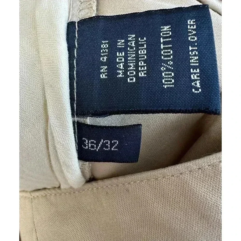 Vintage Polo Ralph‎ Lauren Men's Sz 36x32 Khaki Beige Chino Classic Fit Pants